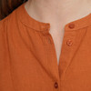 Damen Leinen-Bluse unifarben