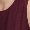 Damen Leinen-Top unifarben