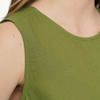 Damen Leinen-Top unifarben