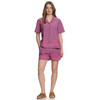 Damen Seersucker-Bluse mit Stickerei