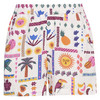 Damen Leinenshorts mit Allover-Print