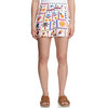 Damen Leinenshorts mit Allover-Print