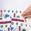 Damen Leinenshorts mit Allover-Print