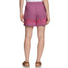 Damen Seersucker-Shorts mit Stickerei