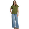 Dames T-shirt met oversized mouwen