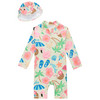 Baby UV-Set mit Badeoverall und Kappe UPF60