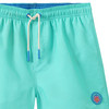 Jungen Badeshorts mit gummierter Applikation