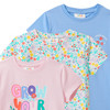 3 Mädchen T-Shirts mit bunten Motiven