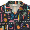 Jungen Leinen-Hemd mit Allover-Muster