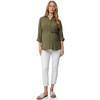 Damen Musselin-Umstandsbluse mit Bindeband