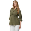 Damen Musselin-Umstandsbluse mit Bindeband