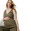Damen Umstands-Jumpsuit aus Musselin
