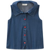 Mädchen Top in Denim-Optik