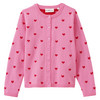 Mädchen Cardigan mit Herz-Allover