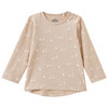 Babyshirt met lange mouwen en gansjes allover