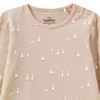 Babyshirt met lange mouwen en gansjes allover