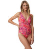 Damen Shape-Badeanzug mit Blumen-Print