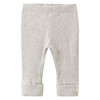 Newborn Leggings mit Rippstruktur hellgrau
