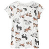 Mädchen T-Shirt mit Pferde-Allover