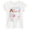 Mädchen T-Shirt mit Glitzer-Print