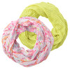 2 loopsjaals voor dames met crinkle-structuur