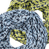 2 loopsjaals voor dames met crinkle-structuur