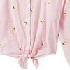 Mädchen Seersucker-Bluse mit Stickerei