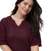 Damen Strickshirt mit Ajourmuster