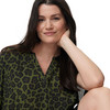 Damen Bluse mit Leo-Print