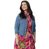 Damen Jeansjacke ohne Verschluss