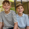 Jungen Strick-Poloshirt unifarben