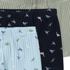 3 Jungen Boxer mit Dino-Motiven