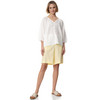 Damen Leinen-Bluse mit Knopfleiste