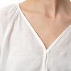 Damen Leinen-Bluse mit Knopfleiste