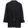 Damen Leinen-Bluse mit Knopfleiste