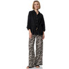 Damen Leinen-Hose mit weitem Bein
