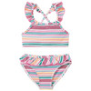Mädchen Bikini mit bunten Streifen
