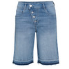 Damen Straight-Jeansshorts mit Knopfleiste