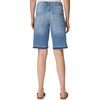 Damen Straight-Jeansshorts mit Knopfleiste