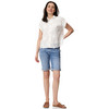 Damen Slim-Jeansshorts mit Gürtel