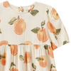 Mädchen Musselinkleid mit Orangen-Muster
