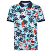 Herren Poloshirt mit Palmen-Allover