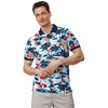 Herren Poloshirt mit Palmen-Allover