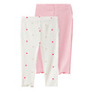2 Newborn-leggings met ribstructuur