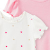 2 Newborn T-Shirt mit Rippstruktur