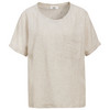 Damen Leinen-Bluse mit Brusttasche