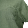Damen Leinen-Bluse mit Brusttasche