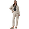 Damen Leinen-Bluse mit Kapuze