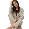 Damen Leinen-Bluse mit Kapuze
