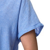 Damen Leinen-Bluse mit Zierknöpfen